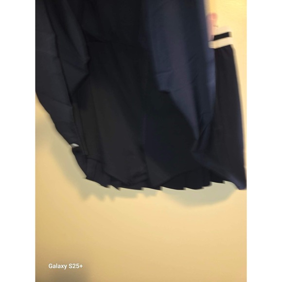 Calia Pleated Athletic Skort Women Size M Navy Blue Good Striped Waistband - Picture 4 of 5